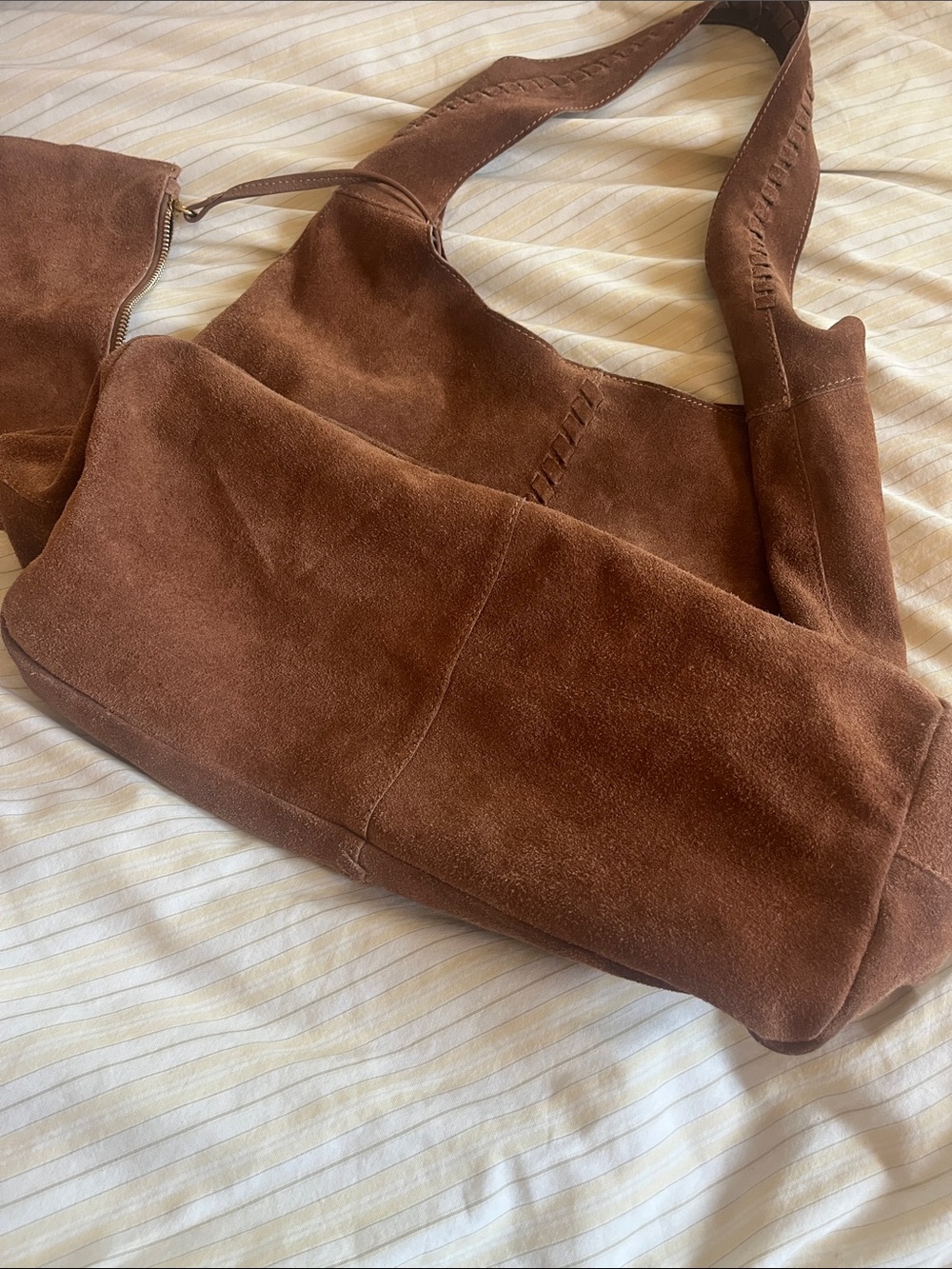 Haute hippie Suede Hobo Bag in Brown - Picture 3 of 5